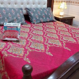 Gul Ahmed – King Cotton Bed Sheet Set 3 Pcs (Design SJB – 186)