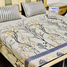 Gul Ahmed – King Cotton Bed Sheet Set 3 Pcs (Design SJB – 001)