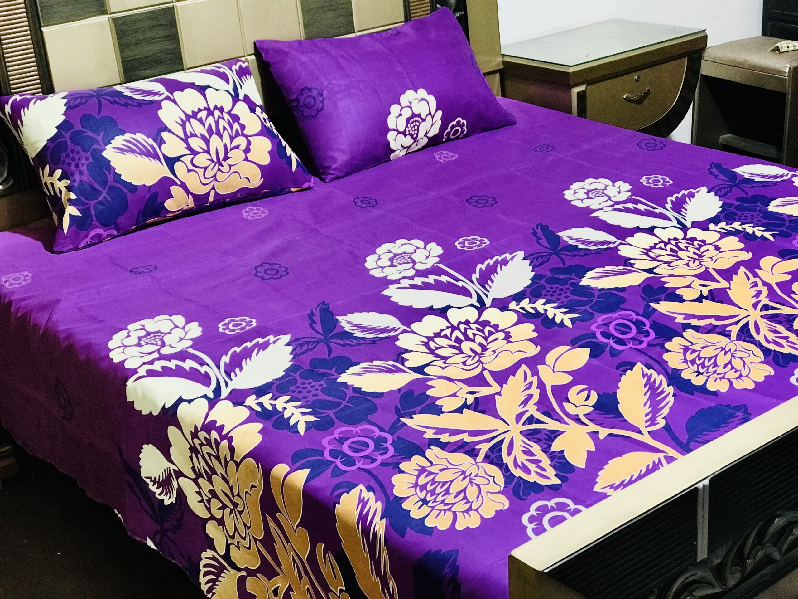 Gul Ahmed – King Cotton Bed Sheet Set 3 Pcs (Design SJB – 003)