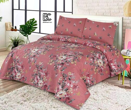 Gul Ahmed - King Cotton Bed Sheet Set 3 Pcs (Design BZF - 154)