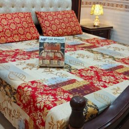 Gul Ahmed – King Cotton Bed Sheet Set 3 Pcs (Design SJB – 152)