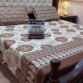 Khaddi – King Cotton Bed Sheet Set 3 Pcs (Design SJB – 136)
