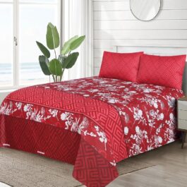 Gul Ahmed – King Cotton Bed Sheet Set 3 Pcs (Design BZF – 274)