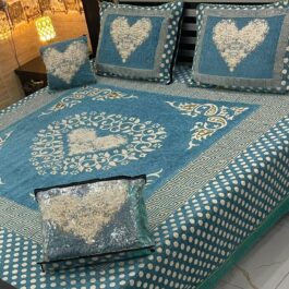 VELVET JACQUARD – KING SIZE BED SHEET SET (4-PIECE) [Design SJV – 27]