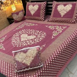VELVET JACQUARD – KING SIZE BED SHEET SET (4-PIECE) [Design SJV – 28]