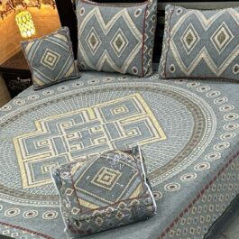 VELVET JACQUARD - KING SIZE BED SHEET SET (4-PIECE) [Design SJV - 39]