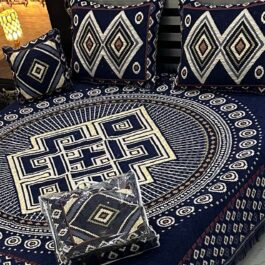 VELVET JACQUARD – KING SIZE BED SHEET SET (4-PIECE) [Design SJV – 42]