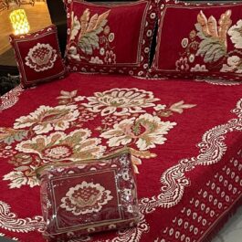 VELVET JACQUARD - KING SIZE BED SHEET SET (4-PIECE) [Design SJV - 55]