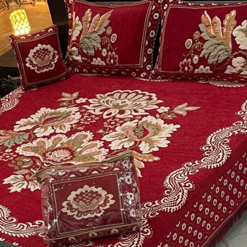 VELVET JACQUARD - KING SIZE BED SHEET SET (4-PIECE) [Design SJV - 55]