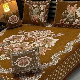 VELVET JACQUARD - KING SIZE BED SHEET SET (4-PIECE) [Design SJV - 63]