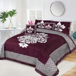 BRIDIFY VELVET BRIDAL BED SHEET SET – 5PCS (BVB 03)