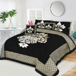 BRIDIFY VELVET BRIDAL BED SHEET SET – 5PCS (BVB 12)