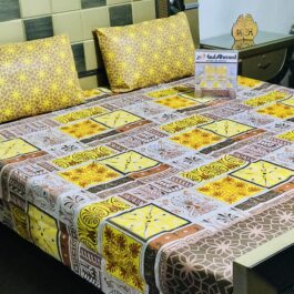 Gul Ahmed – King Cotton Bed Sheet Set 3 Pcs (Design SJB – 140)
