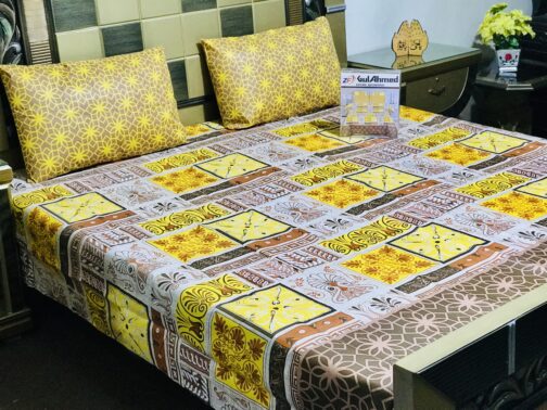 Gul Ahmed - King Cotton Bed Sheet Set 3 Pcs (Design SJB - 140)