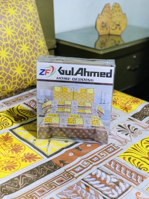 Gul Ahmed - King Cotton Bed Sheet Set 3 Pcs (Design SJB - 140) - Image 4