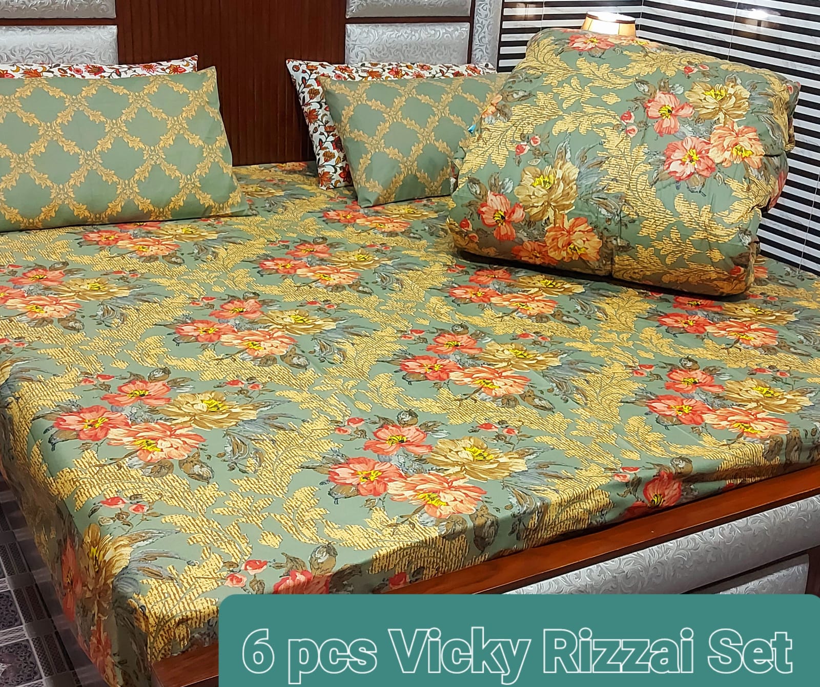 Winter Quilt Set – Viki Razai Set 6 Piece (Design SJQ-1016)