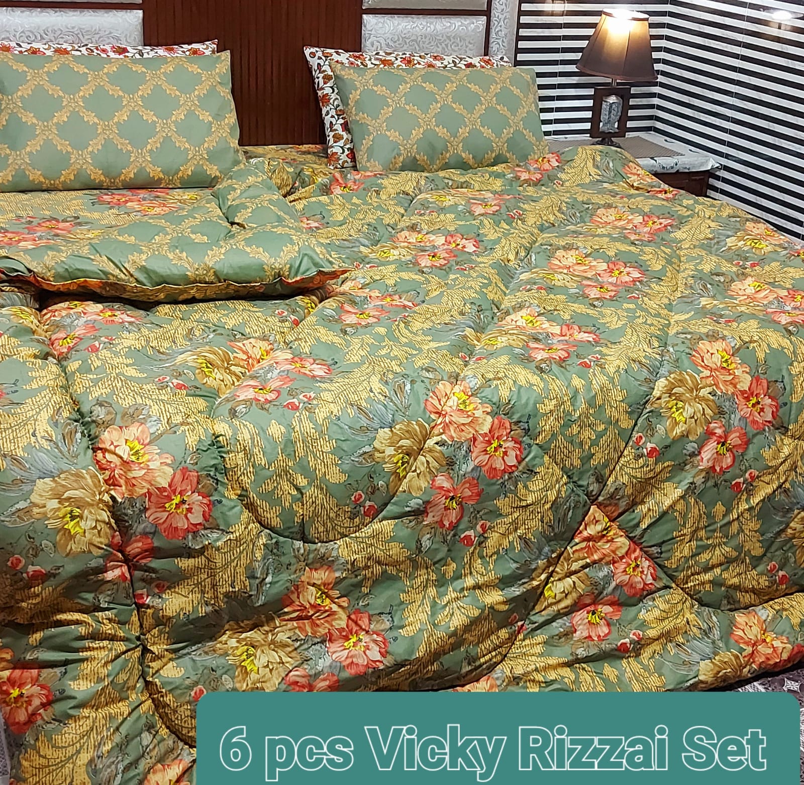 Winter Quilt Set – Viki Razai Set 6 Piece (Design SJQ-1016)