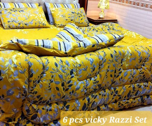 Winter Quilt Set - Viki Razai Set 6 Piece (Design SJQ-1008) - Image 2