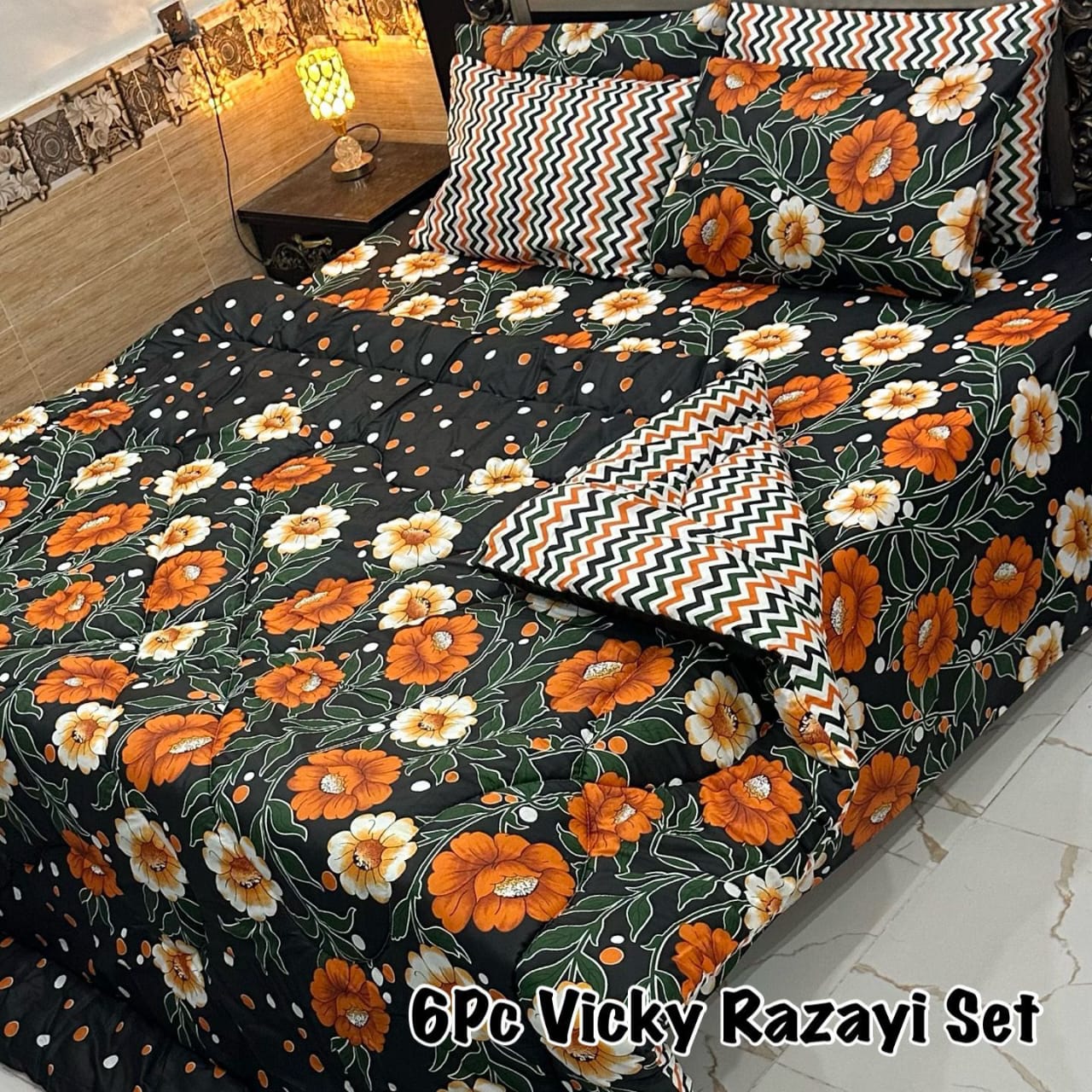 Winter Quilt Set – Viki Razai Set 6 Piece (Design SJQ-1009)