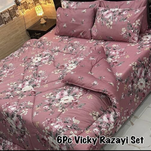Winter Quilt Set - Viki Razai Set 6 Piece (Design SJQ-1003)