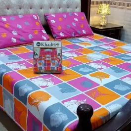 Gul Ahmed – King Cotton Bed Sheet Set 3 Pcs (Design SJB – 19)
