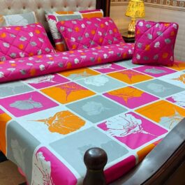King Size Cotton Comforter Set (7 Pcs) {Design SJC-021}