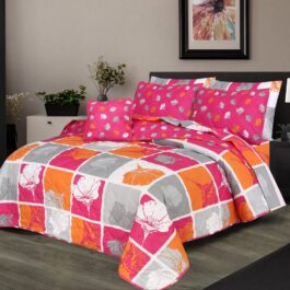 King Size Cotton Comforter Set (7 Pcs) {Design SJC-021}