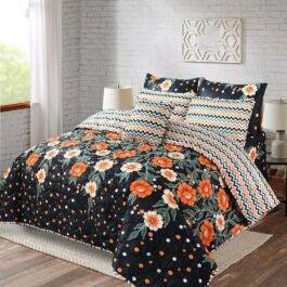 King Size Cotton Comforter Set (7 Pcs) {Design SJC-017}