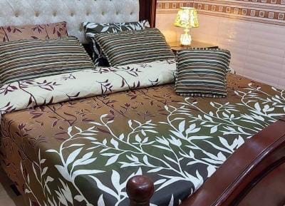 King Size Cotton Comforter Set (7 Pcs) {Design SJC-020}