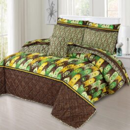 King Size Cotton Comforter Set (7 Pcs) {Design SJC-043}