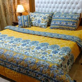 King Size Cotton Comforter Set (7 Pcs) {Design SJC-030}