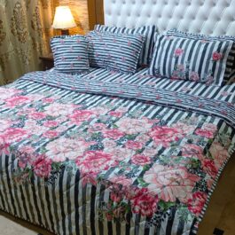 King Size Cotton Comforter Set (7 Pcs) {Design SJC-069}