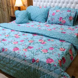 King Size Cotton Comforter Set (7 Pcs) {Design SJC-071}