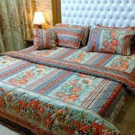 King Size Cotton Comforter Set (7 Pcs) {Design SJC-072}
