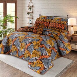 King Size Cotton Comforter Set (7 Piece) {Design SJC – 301}