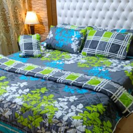 King Size Cotton Comforter Set (7 Pcs) {Design SJC-091}