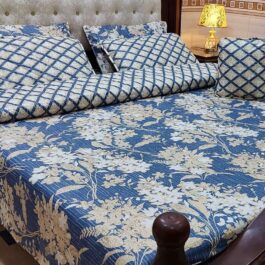 King Size Cotton Comforter Set (7 Pcs) {Design SJC – 11}