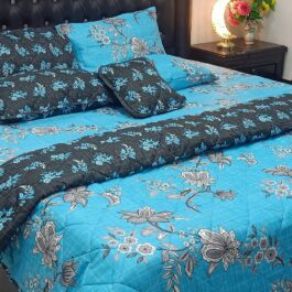 King Size Cotton Comforter Set (7 Pcs) {Design SJC – 5}