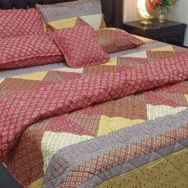 King Size Cotton Comforter Set (7 Pcs) {Design SJC – 7}