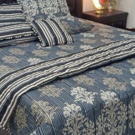 King Size Cotton Comforter Set (7 Pcs) {Design SJC – 3}