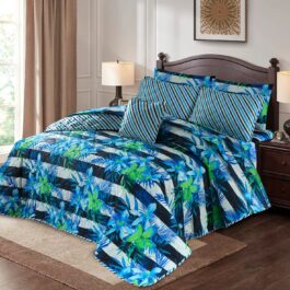 King Size Cotton Comforter Set (7 Pcs) {Design SJC – 1071}