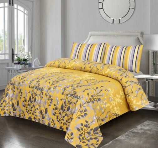 Gul Ahmed - King Cotton Bed Sheet Set 3 Pcs (Design SJB - 060)