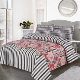 Gul Ahmed – King Cotton Bed Sheet Set 3 Pcs (Design SJB – 058)