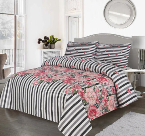 Gul Ahmed - King Cotton Bed Sheet Set 3 Pcs (Design SJB - 058)