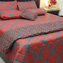 King Size Cotton Comforter Set (7 Pcs) {Design SJC-016}