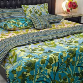 King Size Cotton Comforter Set (7 Pcs) {Design SJC-023}
