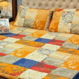Premium King Cotton Bed Sheet Set 3 Pcs (Design ALF – 101)