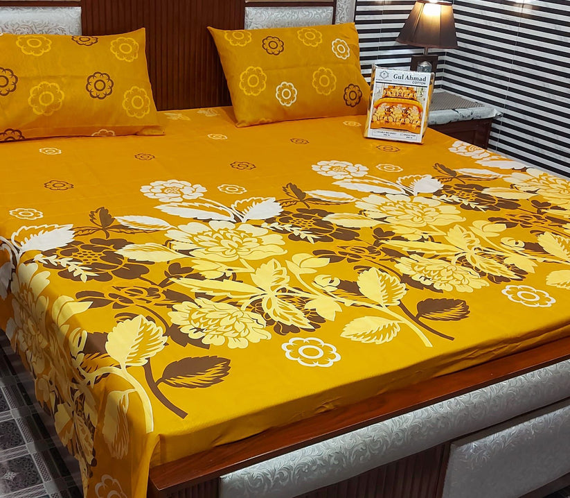 Gul Ahmed – King Cotton Bed Sheet Set 3 Pcs (Design SJB – 062)