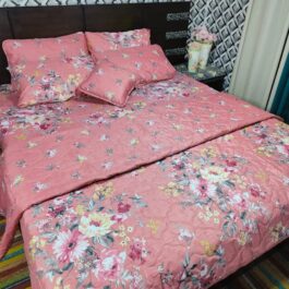 King Size Cotton Comforter Set (7 Pcs) {Design SJC – 14}
