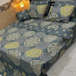 King Size Cotton Comforter Set (7 Pcs) {Design SJC – 15}